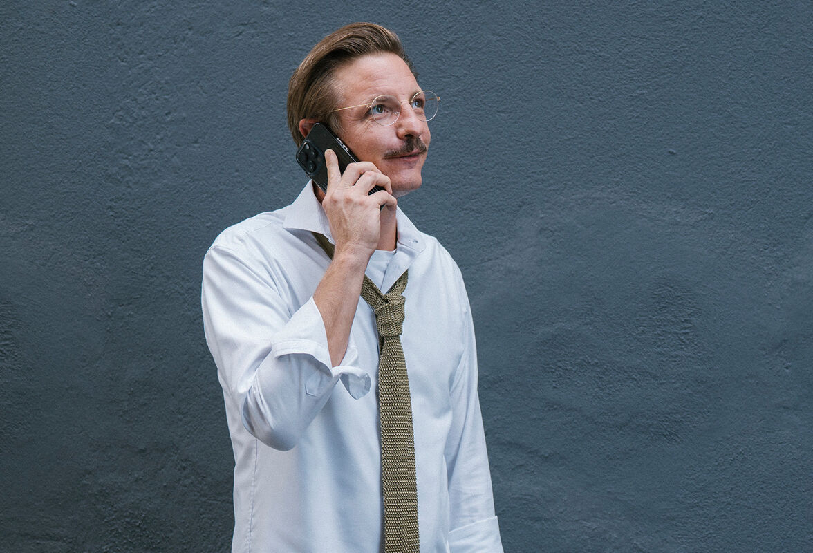 CORPMEDIA Gründer Timo Wäschle im Beratungsgespräch – der Discovery-Call zur schnellen Analyse von Kommunikationsstrategie und Content-Potenzial.